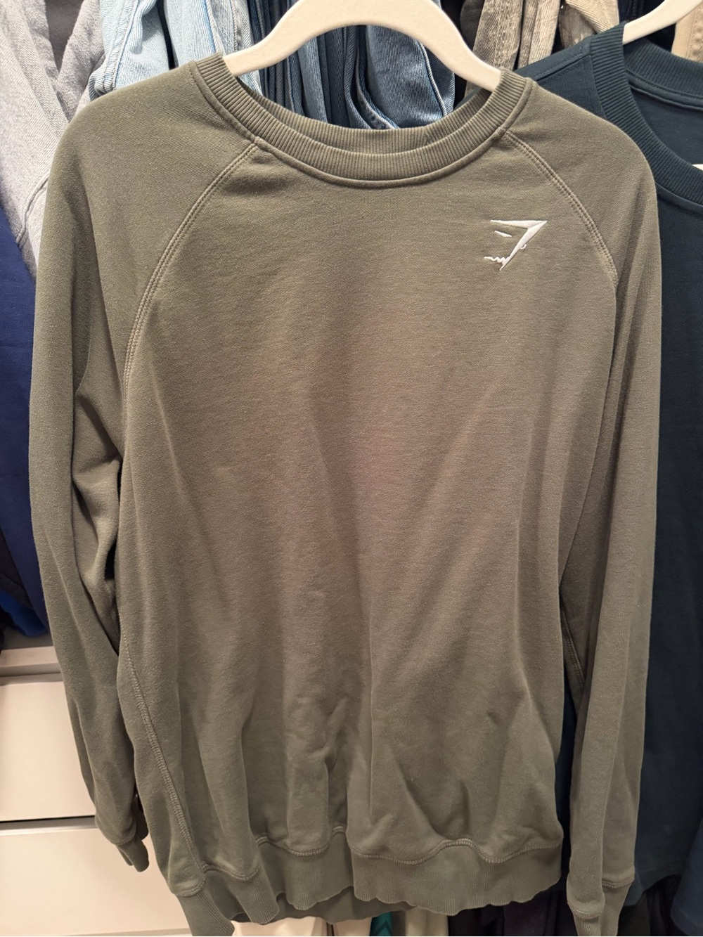 Gymshark Olive Crewneck Sweatshirt for Men